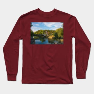 Hradecky Bridge in Ljubljana, Slovenia Long Sleeve T-Shirt